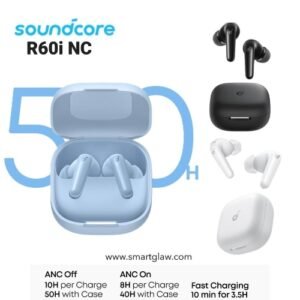 Anker Soundcore R60i NC  تقنية إلغاء الضوضاء المتقدمة (ANC)، 6ميكروفونات مع بطارية حتى 50 ساعة، مقاومة للعرق بدرجة حماية IP55، شحن سريع، تطبيق Soundcore.