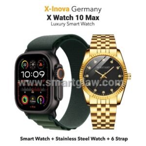 احصل على X-Inova X Watch 10 Max — ساعة ذكية بميزة المكالمات عبر Bluetooth، تتبع الصحة واللياقة، إشعارات ذكية، مساعد صوت الذكاء الاصطناعي مع Chat GPT.