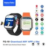 HainoTeko FG-10 Android Watch ذاكرة 64 جيجا , ذاكرة وصول عشوائي 4 جيجا, كاميرا 12MP قابلة للدوران 180°، مع دعم متجر Google play للتطبيقات، إتصال (Wi-Fi)،