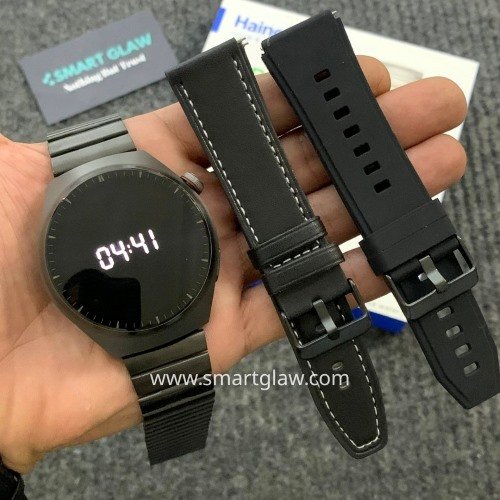 Haino teko-32 WaterProof شاشة أموليد عالية الدقة كيرف بمقاس 1.54 بوصة، إجراء والرد على المكالمات،إلتقاط الصور من الساعة، دعم Always On Display، خلفيات متحركة.