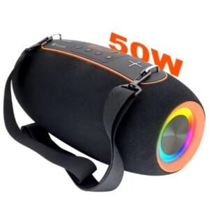 Kisonli K8 RGB Music Speaker مكبر صوت بلوتوث بسعة بطارية 4000mAh. تصميم لأداء صوتي عالي الجودة، اتصال لاسلكي، يدعم AUX-TF-USB، إضاءة RGB، بقوة 50W.