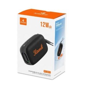 سبيكر Kisonli K30 بقدرة 12W وبطارية 6000mAh مع باور بانك بكابلات مدمجة وكشاف ليد، مقاوم للمياه IPX4 وإضاءة RGB، مناسب للحفلات والخروجات.