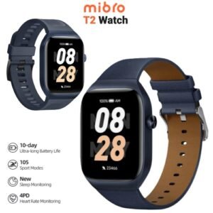 شراء ساعة Mibro T2 الذكية بشاشة AMOLED 1.75 بوصة، مكالمات بلوتوث، GPS مدمج، 105 وضع رياضي، بطارية تدوم حتى 10 أيام ومتابعة صحية متكاملة.