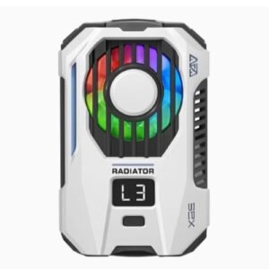 احصل على تبريد قوي لهاتفك مع مبرد X136 RGB المزود بتقنية Semiconductor Cooling وبطارية 2500mAh وشاشة رقمية وإضاءة RGB، مناسب للألعاب والبث المباشر.
