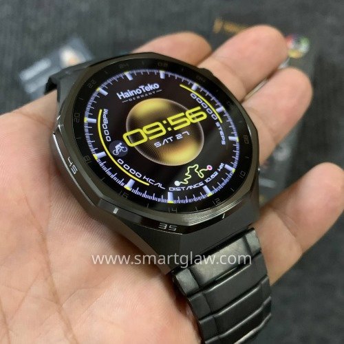 Haino Teko RW-77 WaterProof شاشة أموليد عالية الدقة بمقاس 1.53 بوصة، إجراء والرد على المكالمات، إلتقاط الصور من الساعة، البحث عن الموبايل والساعة، دعم Nfc.