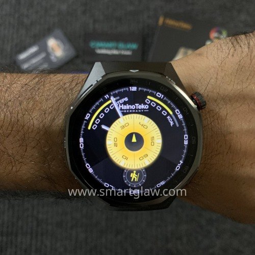 Haino Teko RW-77 WaterProof شاشة أموليد عالية الدقة بمقاس 1.53 بوصة، إجراء والرد على المكالمات، إلتقاط الصور من الساعة، البحث عن الموبايل والساعة، دعم Nfc.
