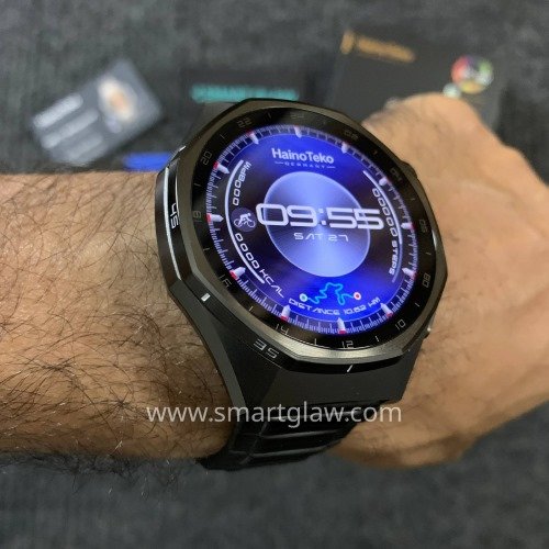 Haino Teko RW-77 WaterProof شاشة أموليد عالية الدقة بمقاس 1.53 بوصة، إجراء والرد على المكالمات، إلتقاط الصور من الساعة، البحث عن الموبايل والساعة، دعم Nfc.