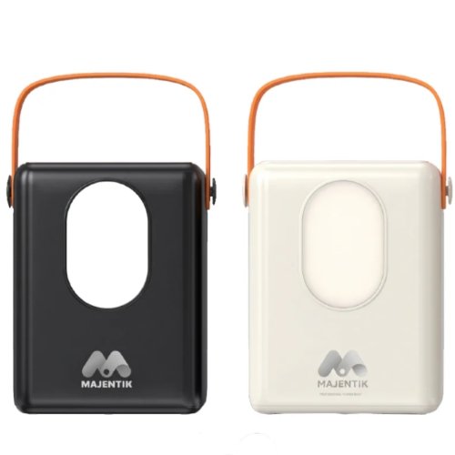باور بانك Majentik MJ-36 80000mAh Powerbank وشحن سريع 22.5W PD، مزود بكابلات مدمجة وشاشة LED وكشافين مدمجين. مع أنظمة حماية متكاملة وضمان سنة من الوكيل.
