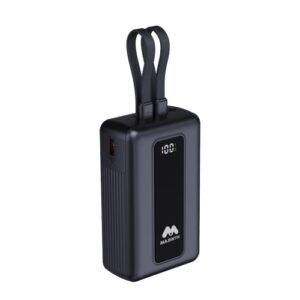 اشتري باور بانك Majentik MJ-39 بسعة 30000mAh وشحن سريع PD 22.5W. تصميم صغير الحجم مع كابلات مدمجة Type-C وLightning وأنظمة حماية ذكية وضمان سنة من الوكيل.