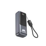 باور بانك Majentik MJ-40 بسعة 10000mAh وشحن سريع PD 22.5W، مزود بكابل Type-C مدمج وشاشة ذكية وتصميم صغير مناسب للسفر والطيران مع أنظمة حماية متكاملة.