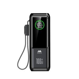 اشتري باور بانك Majentik MJ-42 بسعة 20000mAh وشحن فائق السرعة PD100W، مزود بشاشة ذكية وكابل مدمج وأنظمة حماية متقدمة. مثالي للهواتف واللابتوبات المتوافقة.