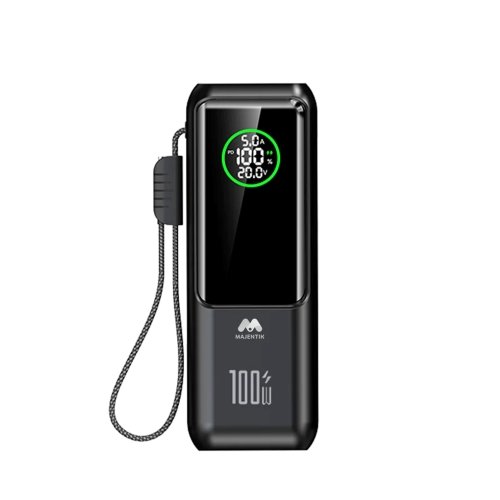 اشتري باور بانك Majentik MJ-42 بسعة 20000mAh وشحن فائق السرعة PD100W، مزود بشاشة ذكية وكابل مدمج وأنظمة حماية متقدمة. مثالي للهواتف واللابتوبات المتوافقة.