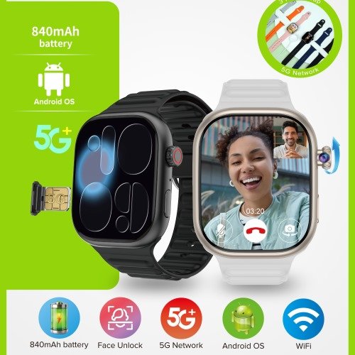 Modio ST15 Android Watch ذاكرة 64 جيجابايت, ذاكرة وصول عشوائي 6 جيجابايت,كاميرا 8MP قابلة للدوران 180 متجر Google play للتطبيقات، إتصال (Wi-Fi)،