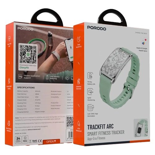 سوار اللياقة الذكي Porodo TrackFit Arc مع الحزام المغناطيسي