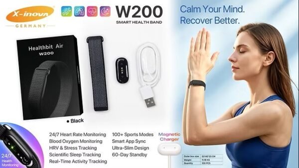 X-INOVA W200 لمتابعة معدل ضربات القلب والأكسجين